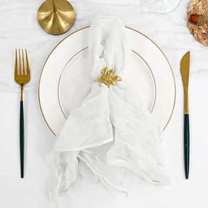 6 Pcs Gauze Pleated <b>Tablecloth</b> Country Bohemian Table Cloth Decorated Wedding Party Evening Napkin Placemat - Product Image 1