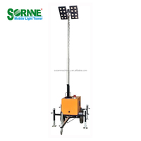 Torre de Iluminación Móvil con Generador Diésel, Resistente a la Corrosión, con Sistema Hidráulico Completo, para Emergencias en Exteriores