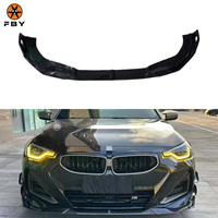 Spoiler de pare-chocs avant en fibre de carbone véritable de haute qualité pour BMW Série 2 G42 M Sport 2022+ Style AE avec séparateur latéral