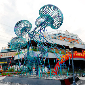 ประติมากรรมรูปแมงกะพรุนขนาดใหญ่ K479 โครงสร้างลวดโลหะ เป็นมิตรกับสิ่งแวดล้อม ดนตรี ความรัก ศิลปะตกแต่ง 3 มิติ สำหรับศูนย์การค้าในเมือง - Product Image 3