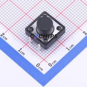 TSF001A07526A Tactile Switch DIP-4P,12x12mm Switch Round Button 2.6N Through Hole 12mm - Product Image 1