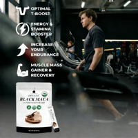 VitaHall Clean Black Maca Superfood Powder, extrait de racine, stimule l'énergie et la puissance des hommes, complément alimentaire premium pour adultes