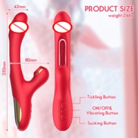 Vibrador de Punto G 3 en 1 para Mujer con 7 Frecuencias, Recargable por USB e Impermeable, Dildo, Juguetes Sexuales para la Masturbación Femenina