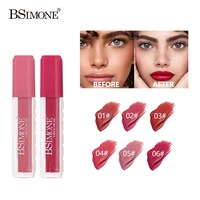 Brillant à lèvres mat durable pour dames Maquillage liquide imperméable longue durée en 6 couleurs Rouge à lèvres hydratant Beauté