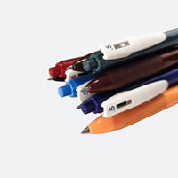 Set Pulpen Gel Retractable Plastik 10 in 1 Berwarna-warni dengan Bot Tinta 0,5 Milimeter, Cocok untuk Berbagai Catatan