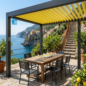 Pergola in Alluminio Sweet Home dal Design Elegante con Gestione Cavi Nascosta, Lamelle Motorizzate e Illuminazione Dimmerabile per Giardino - Product Image 5