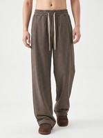 Pantalon de style Old Money pour homme, brodé, en tissu peigné, minimaliste, respirant, coupe droite, léger, extensible, pantalon de sport