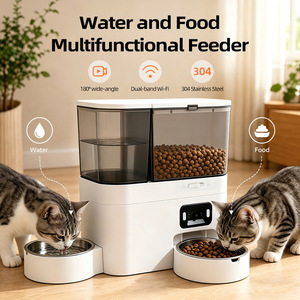 Distributeur automatique de nourriture et d'eau pour animaux de compagnie avec caméra, contrôle par application, station d'alimentation intérieure pour chats et chiens - Product Image 3