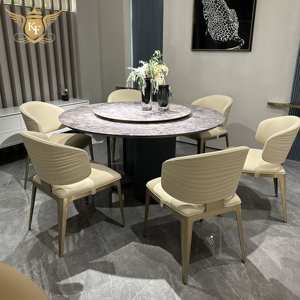 KF <span class=keywords><strong>CASA</strong></span> <span class=keywords><strong>Chaise</strong></span> de salle à manger moderne en cuir blanc pieds en métal de luxe de haute qualité - Product Image 6