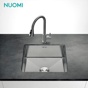 Lavello da Cucina Portatile NUOMI CARLOW, Fatto a Mano, da Incasso, Stile Industriale Minimalista in Acciaio Inossidabile - Product Image 1