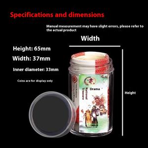 Tubos de Colección de Monedas Conmemorativas de la Ópera de Pekín de 30 mm con 20 Contenedores de Almacenamiento de Plástico Protector y Pulverizador - Product Image 5