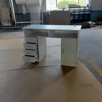 Bureau d'ordinateur en bois écologique personnalisé avec deux tiroirs extensibles et plus de 100 couleurs pour l'étude et l'espace de travail