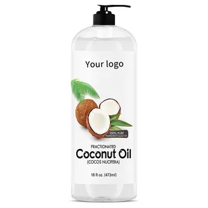 100% naturel bio hydratant pur visage corps cheveux visage soins de la peau réparation Massage corps huile marque privée huile de noix de coco