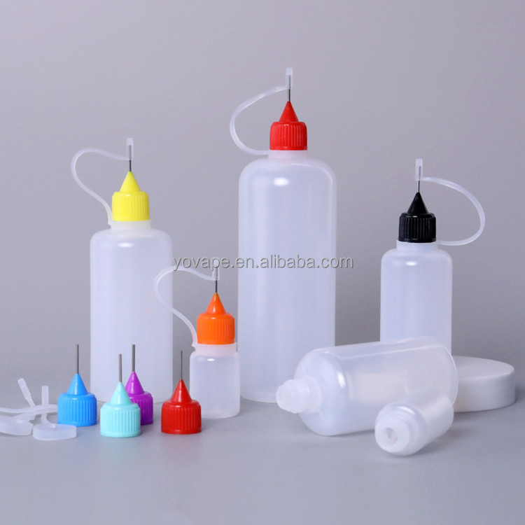 3ml 5ml 10ml 15ml 30ml 50ml 60ml 100ml 120ml soft PE LDPE dispensing liquid squeeze metal needle applicator tip plastic bottle