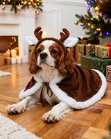 Costumes de Noël pour chiens - Design confortable de renne pour chiens de petite/moyenne/grande taille |   Vêtements pour animaux de compagnie pour séance photo de fête de Noël