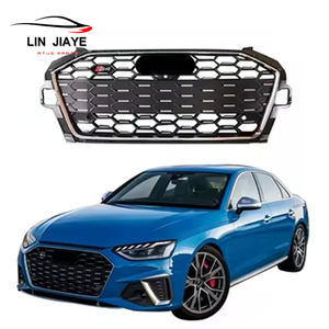 Grille avant automatique de haute qualité pour <span class=keywords><strong>Audi</strong></span> <span class=keywords><strong>A4</strong></span> S4 mise à niveau vers 2020-2021 S4 argent brillant noir cadre pare-chocs Grille ABS matériel - Product Image 4