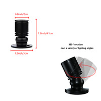 Lot de 2 mini projecteurs LED 1W pour modèles, vitrines à bijoux, armoires à vin, figurines de collection, expositions et boîtiers PC