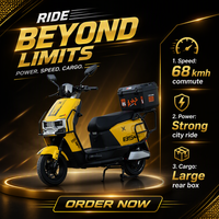 Moto électrique 72V 1500W, scooter longue portée à deux roues, batterie 32Ah, 70 km d'autonomie, frein à disque étanche, suspension hydraulique