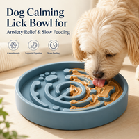 Bol à lécher apaisant pour chien en silicone, distributeur lent pour soulager l'anxiété, enrichissement, bain, toilettage, entraînement, bol interactif pour animaux de compagnie