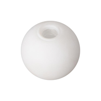 Abat-jour rond transparent givré blanc laiteux G9 personnalisé, fabriqué à la main, avec filetage interne pour ampoule sphérique