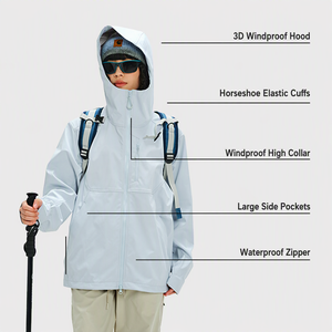 Maßgefertigte 2026 Unisex Schwergewichts-3-Proof-Kapuzenjacke für Wanderungen, Private Label Winddichte Thermisch Isolierte Softshell-Jacke, Schlüsselfertige OEM-Fertigung - Product Image 3