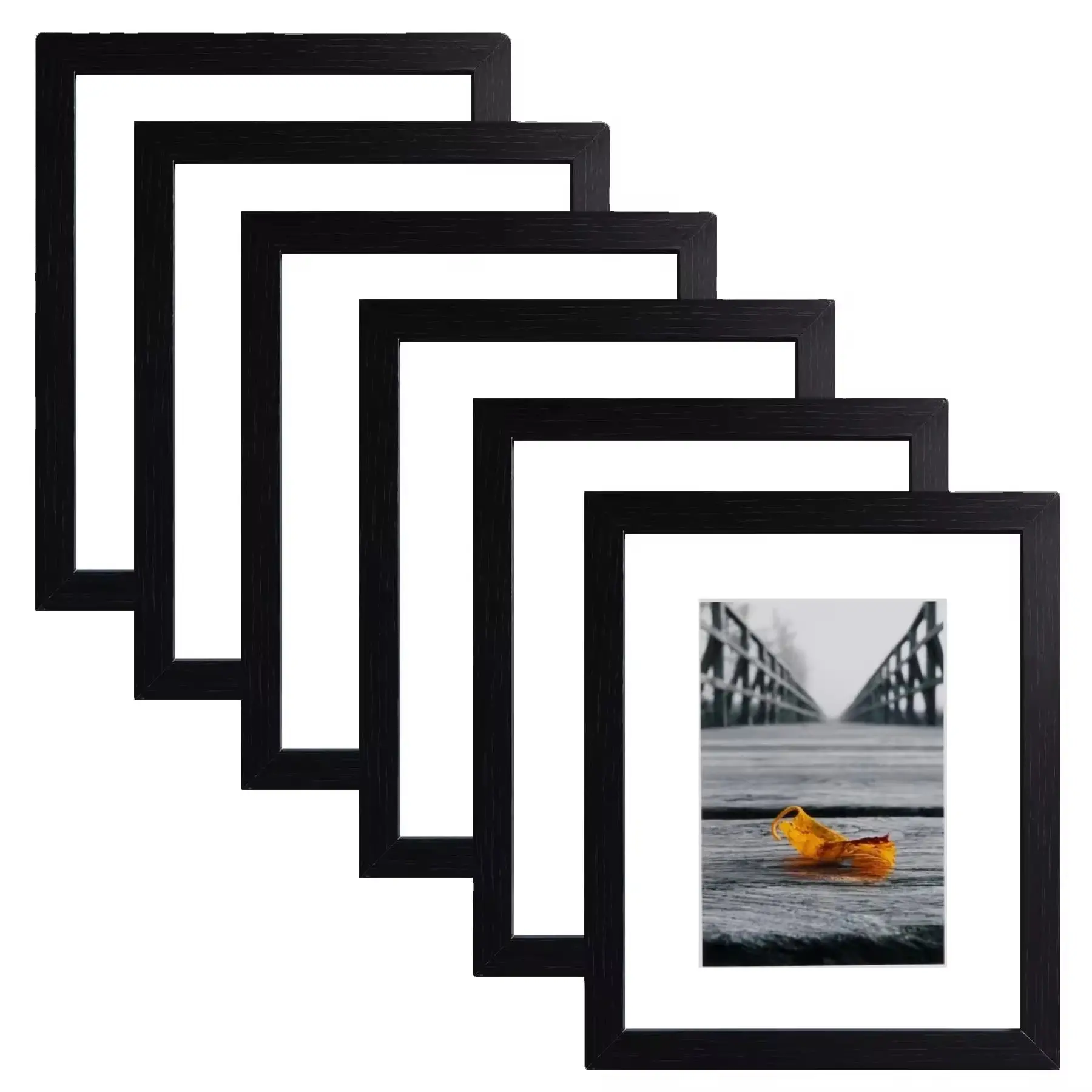 Personalizado barato A1,A2,A3,A4,A5,4x6,5x7,6x8,8x10,11x14,12x16,12x18,16x20,18x24,24x36 negro blanco póster imagen marco de fotos de madera