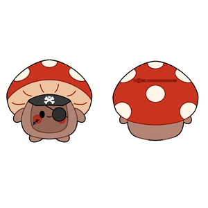Porte-clés en peluche personnalisé de 10 cm, champignon <span class=keywords><strong>pirate</strong></span> en peluche doux, jouets en peluche d'anime pour enfant, cadeau - Product Image 6