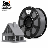 Filament d'imprimante 3D PLA Basic pour la décoration de chalets, offre un style gris via une teinte unie, idéal pour la décoration intérieure et la fourniture de matériaux PLA.