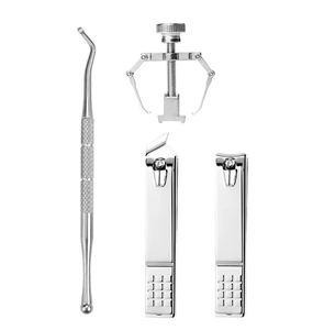 Kit professionnel de correction des ongles incarnés 7 pièces, ensemble de pédicure avec pince à bec d'aigle, repousse-cuticules et lime à ongles - Product Image 5