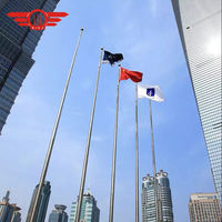 Mât de drapeau commercial extérieur plus grand mât de drapeau de 20m 30m 50m mât de drapeau automatique en alliage d'aluminium