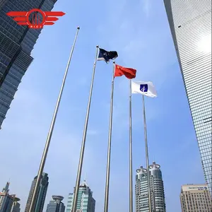 Mât de drapeau Commercial extérieur 100m mât de drapeau automatique en alliage d'aluminium