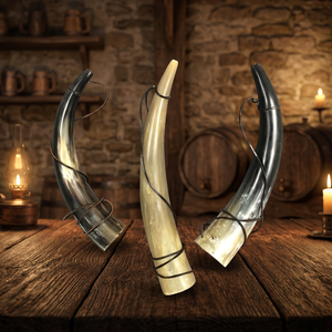 Cuerno Vikingo de Cuerno de Buey Hecho a Mano de Primera Calidad, Cuerno de Señalización Medieval Pulido, Ecológico, de Forma Natural, Coleccionable - Product Image 3