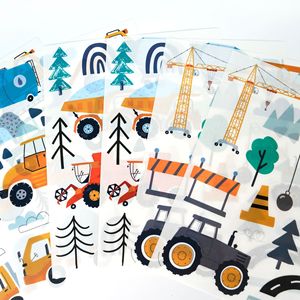 Milieubescherming Gezondheid Vinyl Zelfklevende Boho-Stijl Voertuigen Baby Slaapkamer Decoratie Cartoon Print Muursticker - Product Image 1