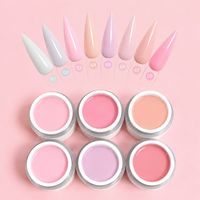 Gel de construction pour ongles à séchage rapide, couleur bonbon estivale, sans douleur, avec services OEM ODM, marque privée