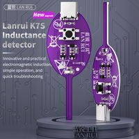 Détecteur d'inductance Lanrui K7S alimenté par USB-C pour test d'inducteurs de carte mère de téléphone avec indicateur LED, outil de localisation et de réparation des défauts