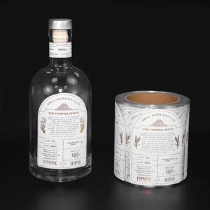 Étiquette de vin personnalisée de haute qualité avec impression et estampage à chaud doré, texture gaufrée, autocollant pour bouteille de vin - Product Image 4