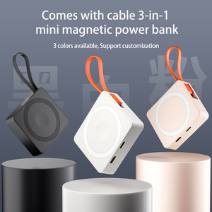 พาวเวอร์แบงค์แม่เหล็กไร้สาย <span class=keywords><strong>3</strong></span> in 1 ความจุ 5000mAh พร้อมสายชาร์จ รองรับการชาร์จเร็ว 20W สำหรับ iPhone, AirPods และ iWatch - Product Image 6