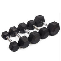 Mancuernas Hexagonales de Hierro Fundido para Fisicoculturismo, Recubiertas de Goma Antideslizante, Juego de Equipo de Gimnasio