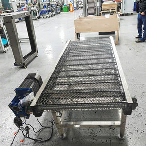Düşük Maliyetli Elektrikli Düz Paslanmaz Çelik Tel Örgülü Bantlı Konveyör Makinesi Fabrikası Gıda Endüstrisi Konveyör Bant Sistemini Özelleştirir - Product Image 4