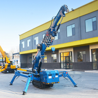 Grue araignée mobile de haute qualité 3, 5, 8, 10 tonnes avec flèche télescopique et levage à 360 degrés avec jib de manutention