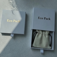 Boîte à bijoux rigide personnalisée en papier avec tiroir coulissant, emballage de bijoux recyclable