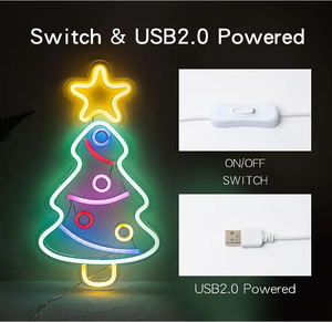 SALES1 Lumière Nocturne LED Néon Acrylique Suspendue de Noël avec Alimentation IP44 220V - Product Image 4