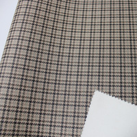 Tela de Cuero Sintético con Estampado de Cuadros Glen, Estilo Tweed Prince of Wales, para Bolsos, Zapatos y Accesorios