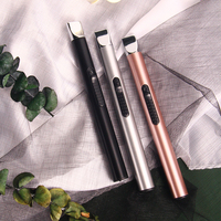 Briquet Électrique USB Rechargeable Haut de Gamme en Alliage d'Aluminium 2026 avec Câble pour Fêtes – Nouveauté Populaire