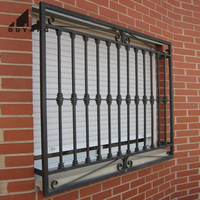 Reja de Seguridad para Ventana de Hierro Forjado, Diseño Personalizado de Hierro Fundido QUYANG, Anti-robo