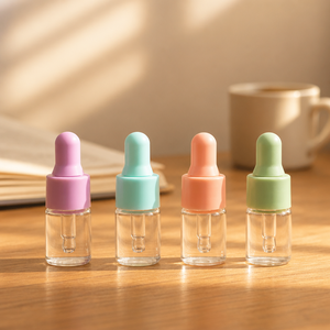Cosmetic Packaging <b>Small</b> <b>Glass</b> Pipette <b>Bottles</b> for Serum Essence Samples - Product Image 2