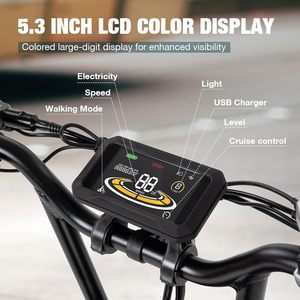 Vélo Fucare Scorpio avec suspension intégrale, 1200W, 80 miles, 33 MPH, batterie LG 48V 20Ah pour adultes, en stock aux États-Unis - Product Image 6