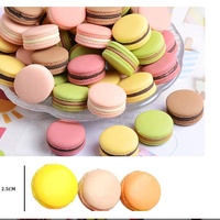 Faux Macarons colorés en plastique pet, 50 pièces, bricolage, Simulation de couleurs mélangées, Dessert