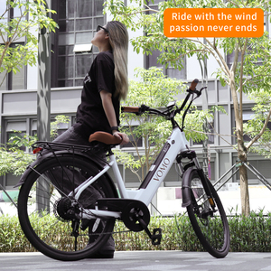 Vélo électrique VOMO City Bike 26 pouces, moteur arrière 250W, 7 vitesses, cadre en aluminium, batterie lithium intégrée, écran LCD - Product Image 1