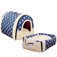 2 In 1 Winter Warm Nest Bed Verwijderbare Kennel Kleine Honden Katten Pet Pluche Kennel Hond Bed Sofa Leuke Bed